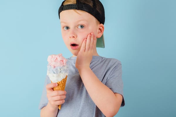 Child who has a dental emergency